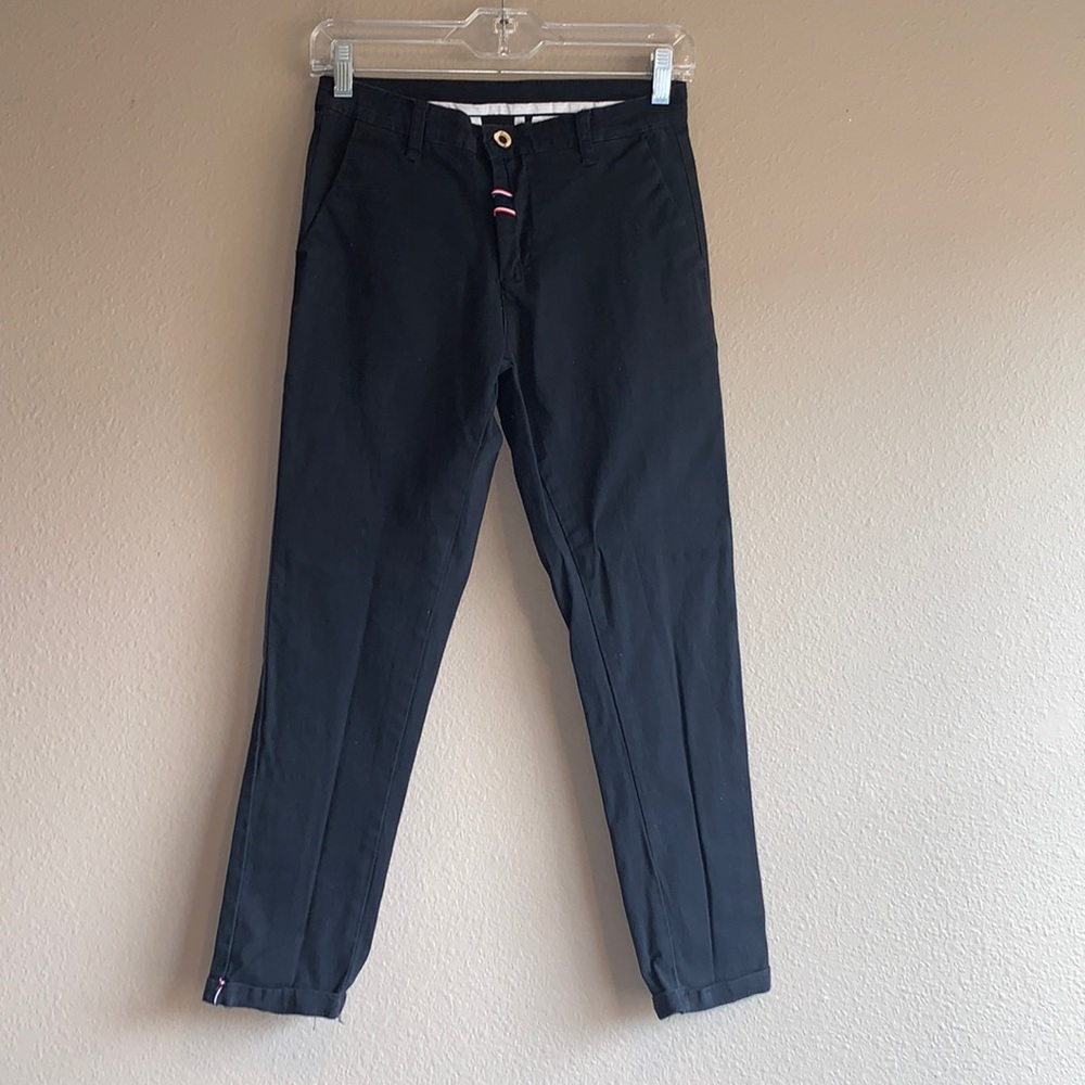 Black Cuffed Skinny Trousers